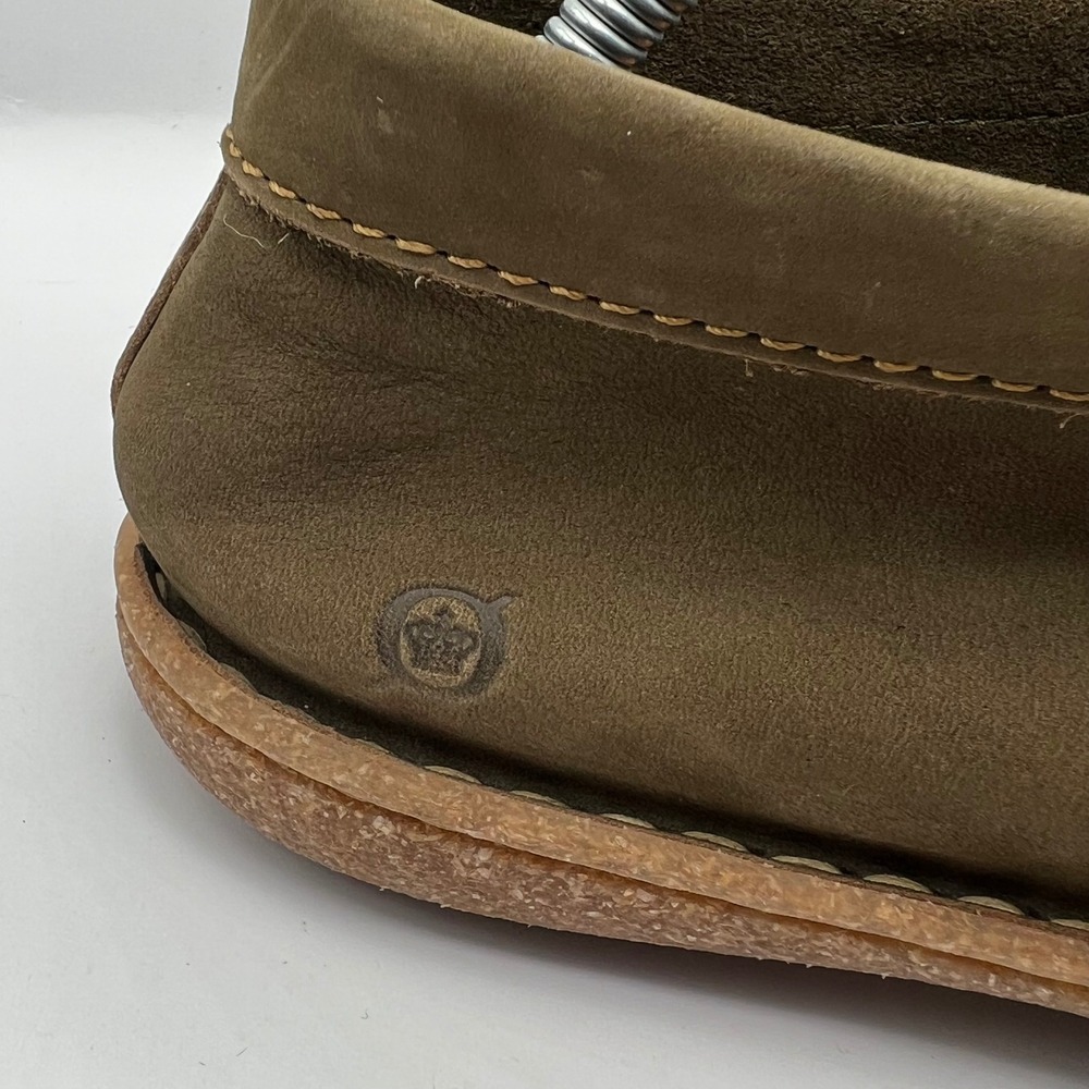 Born Nuala II Olive Green Nubuck Leather Chukka Boots Womens 9 Shoes excellent